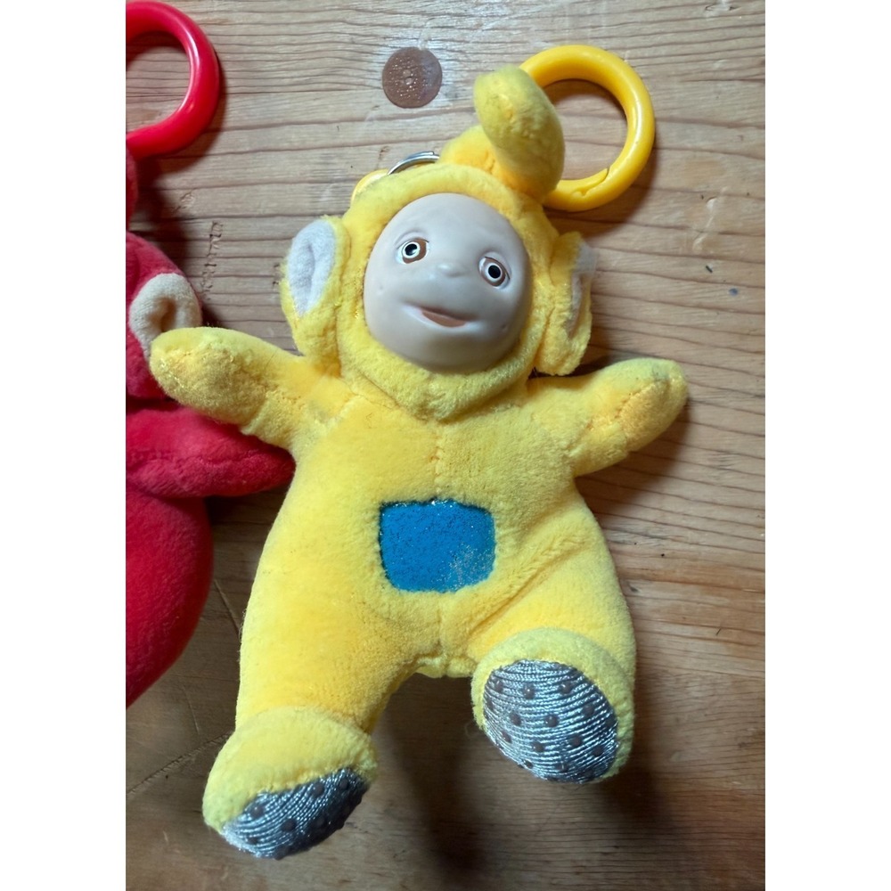 Lot of 4 Vintage Teletubbies Plush Key Chains Collectibles TV Show Keychain Ring - Picture 2 of 8